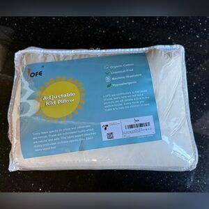 LOF organic pillow Adjustable Kids Pillow - off white color 20x26inch pillow